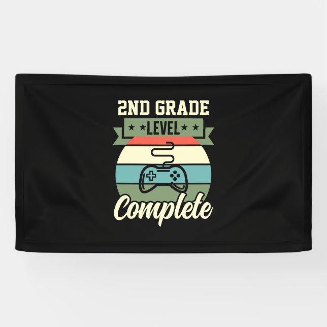 Lona Arte de graduación | Nivel de 2do grado completo (Horizontal)