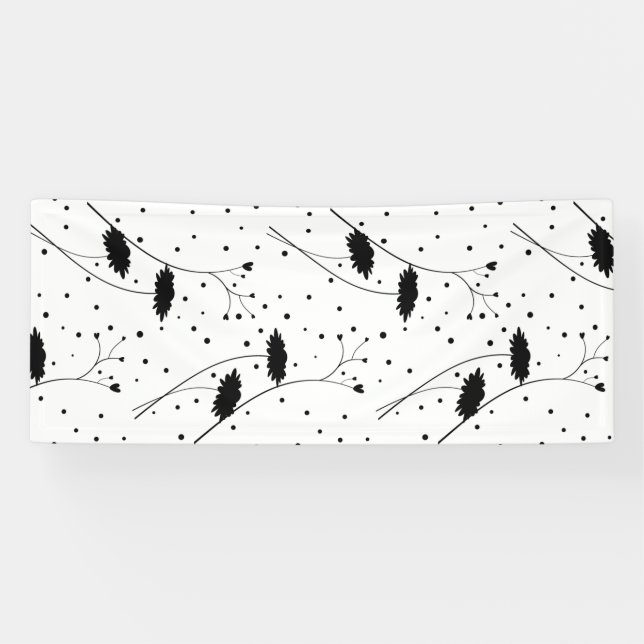 Lona Arte de línea, Banner gris oscuro (Horizontal)