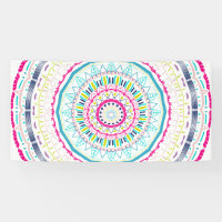 Arte de Mandala Colorido Vibrante