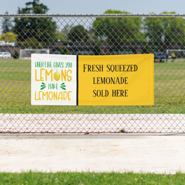 Lona arte de palabras de vendedores de limonada frescos (In situ)