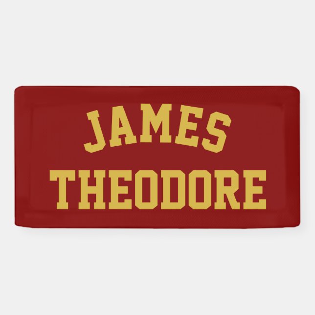 Lona Arte de pared con nombre personalizado para guarde (Horizontal)