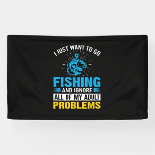 Lona Arte De Pesca Que Solo Quiero Ir A Pescar