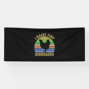 Lona Arte de pollo crio dinosaurios pequeños