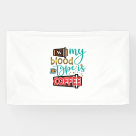 Lona Arte del Café Mi Grupo Sanguíneo es Café