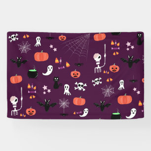 Lona Arte espeluznante y lindo de Halloween