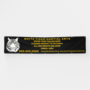 Lona Artes Marciales de Tigre Blanco Personalizadas