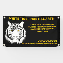 Lona Artes Marciales de Tigre Blanco Personalizadas