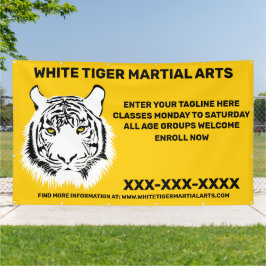Lona Artes Marciales de Tigre Blanco Personalizadas Per