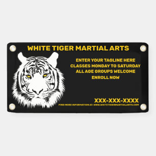Lona Artes Marciales de Tigre Blanco Personalizadas Per