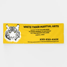 Lona Artes Marciales de Tigre Blanco Personalizadas Per