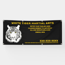 Lona Artes Marciales de Tigre Blanco Personalizadas Per