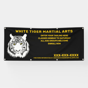 Lona Artes Marciales de Tigre Blanco Personalizadas Per