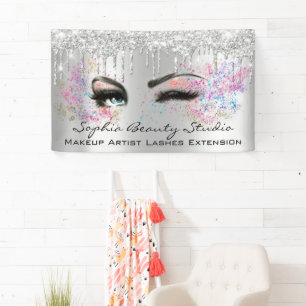 Lona Artista de maquillaje Eyelashes Gris Dris Rubor pl