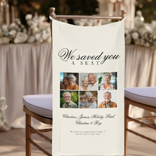 Lona Asiento reservado - 6 Boda beige de foto conmemora