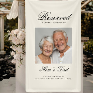 Lona Asiento reservado - Boda beige en memoria de la fo