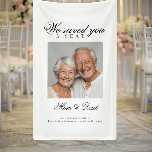 Lona Asiento reservado - Boda de fotografía (Custom Reserved Seat - Photo Memorial Wedding Banner)