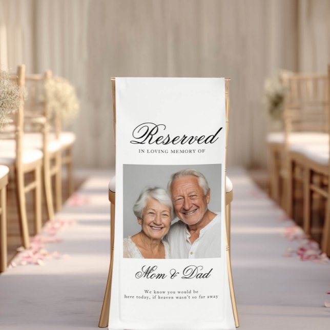 Lona Asiento reservado - Boda de fotografía (Custom Reserved Seat - Photo Memorial Wedding Banner)
