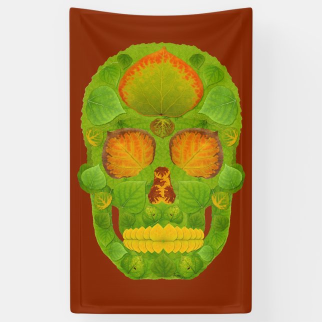 Lona Aspen Leaf Skull 10 (Vertical)