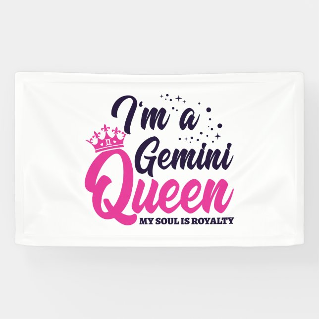 Lona Astrología de la reina de cumpleaños de Gemini Rót (Horizontal)