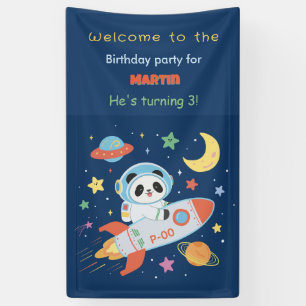 Lona astronauta azul y naranja Panda