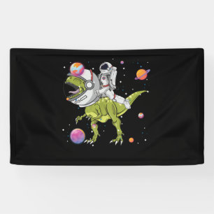 Lona Astronauta en bicicleta T-Rex Dinosaur Astro T-Rex