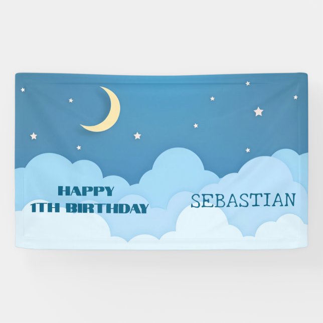 Lona Astronauta espacial planetas de galaxia niño Fiest (Horizontal)