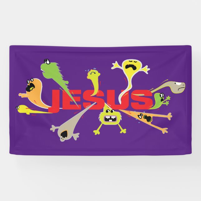 Lona Asustado Jesús (Horizontal)
