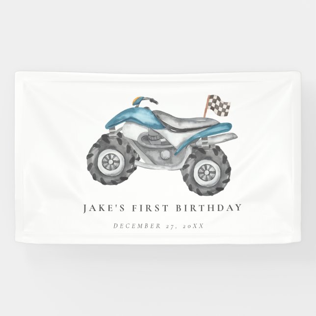 Lona Atractivo Día de Aniversario de la Carrera Azul (Horizontal)