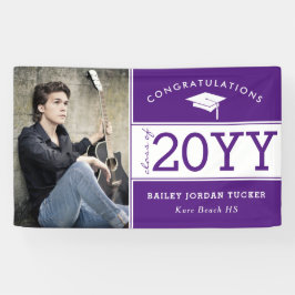 Lona Audaz Graduación De Fotos Púrpura Deportiva