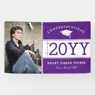 Lona Audaz Graduación De Fotos Púrpura Deportiva