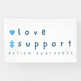 Lona autismo conciencia amor apoyo Banner Gran Rótulo