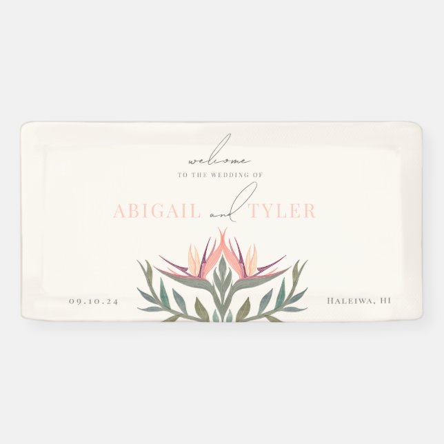 Lona Aves amorosos en el paraíso (Horizontal)