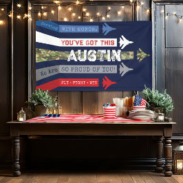 Lona Aviones de la Fuerza Aérea Militar retirándose Fie