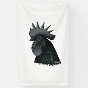 Lona Ayam Cemani Rooster Head