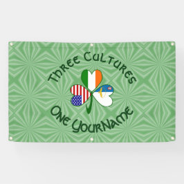 Lona Azores Irlanda Estados Unidos Bandera Shamrock per