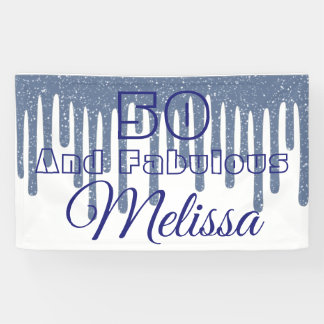 Lona Azul 50 Y Fabuloso Cumpleaños