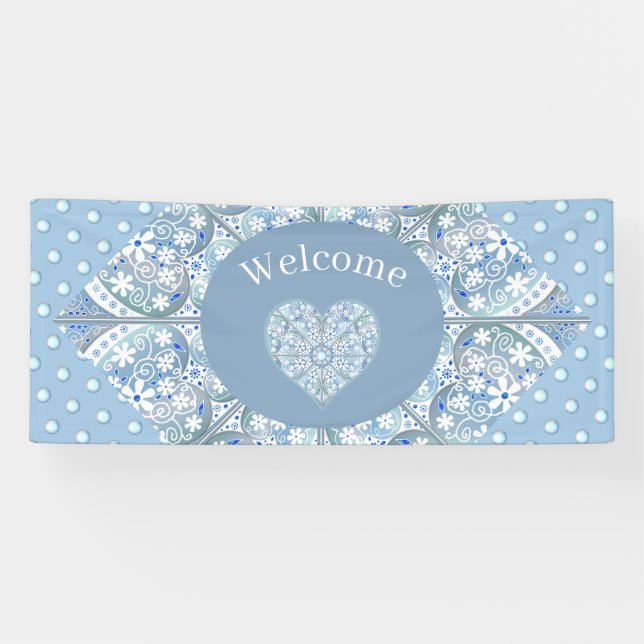 Lona Azul de luz de encaje cerámico (Horizontal)