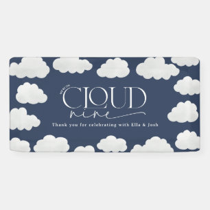 Lona Azul marino nube nueve ducha moderno elegante