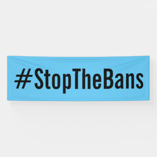 Lona Azul proabortista de marzo de los #StopTheBans