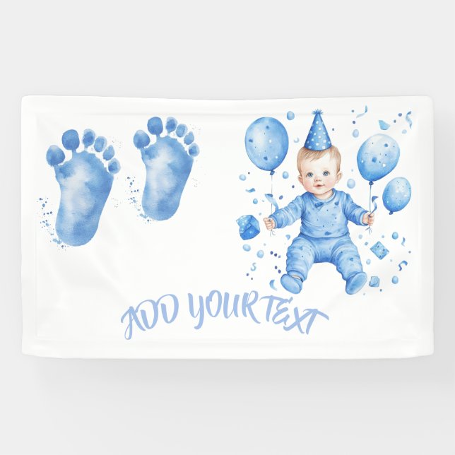 Lona Baby Blue Agrega tu propio texto (Horizontal)
