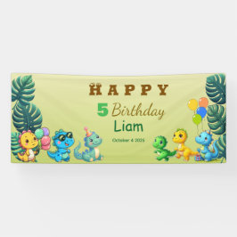 Lona Baby Dino Birthday Banner