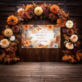 Lona Baby in Bloom Fall Floral Frame Baby Shower