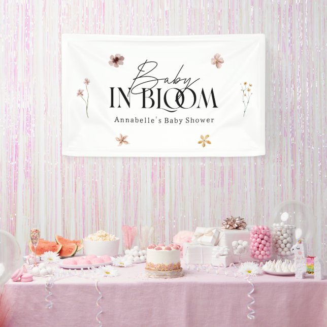 Lona Baby in bloom wildflower baby shower invitation (Fiesta)
