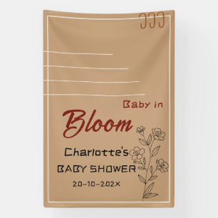 Lona Baby Minimalista En Flor Ducha de Bebé de Flor Sil