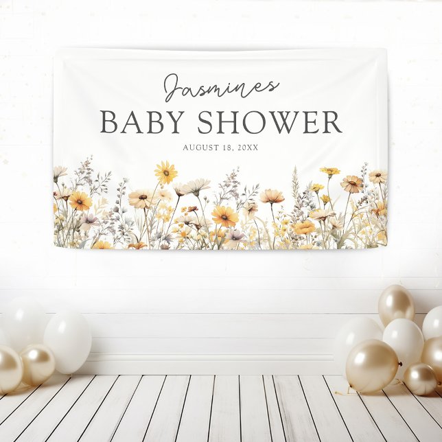 Lona Baby Shower Boho Flor Silvestre (Subido por el creador)
