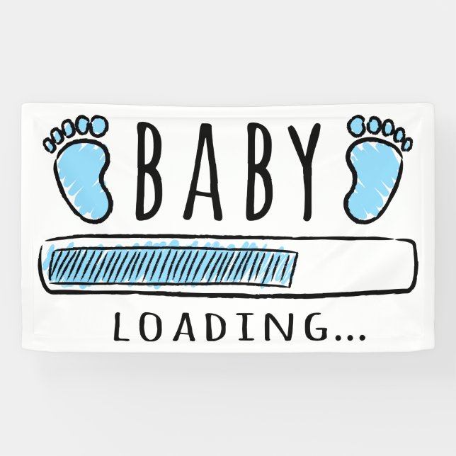 Lona Baby Shower Boy | Carga de Baby Boy (Horizontal)
