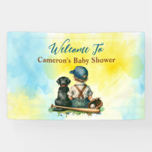 Baby Shower con temas de béisbol personalizados