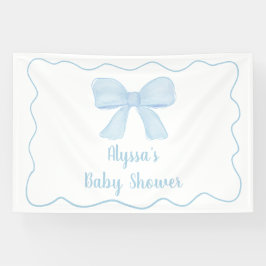 Lona Baby Shower Coquette Blue Bow