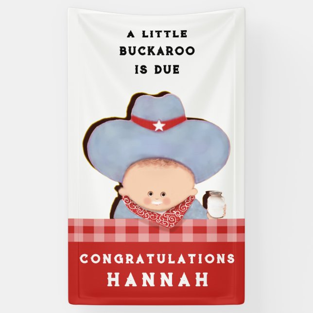 Lona Baby Shower Cowboy Congrats (Vertical)