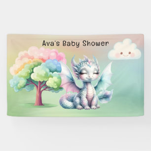 Lona Baby Shower Cute Pastel Dragon